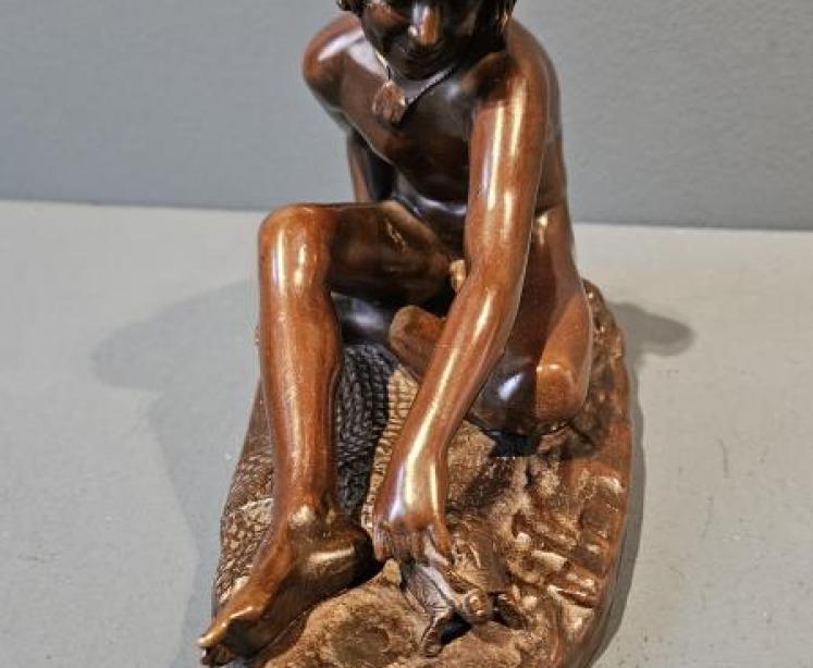 Victorian Neapolitan Bronze of a Fisherman  - Image 6