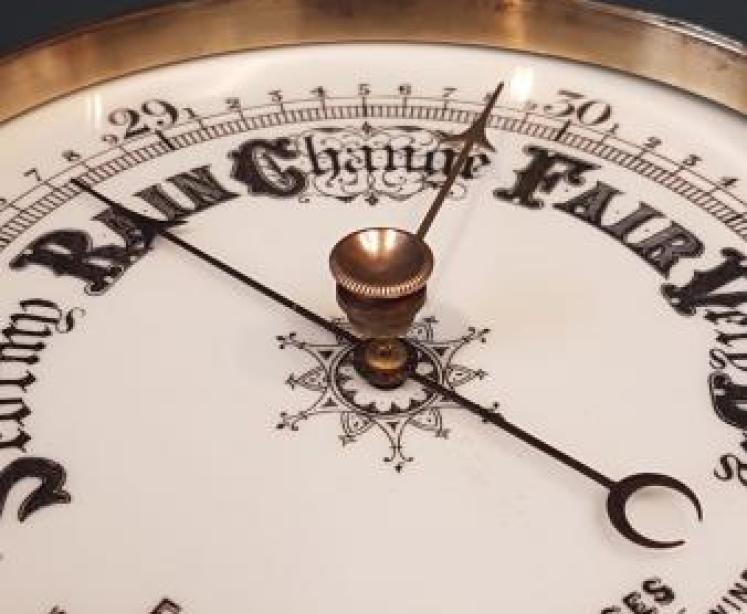 Victorian Turned Mahogany Barometer  - Image 6