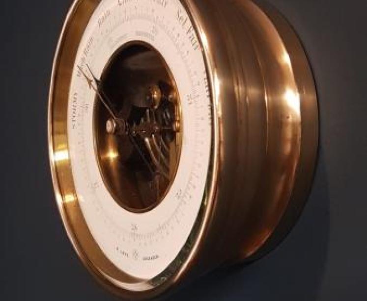 Victorian Brass Cased Marine Barometer  - Image 2