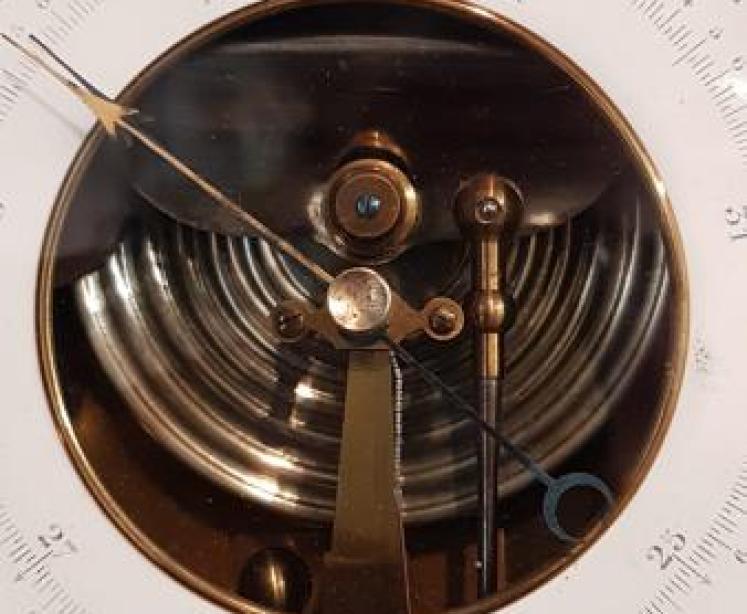 Victorian Brass Cased Marine Barometer  - Image 4