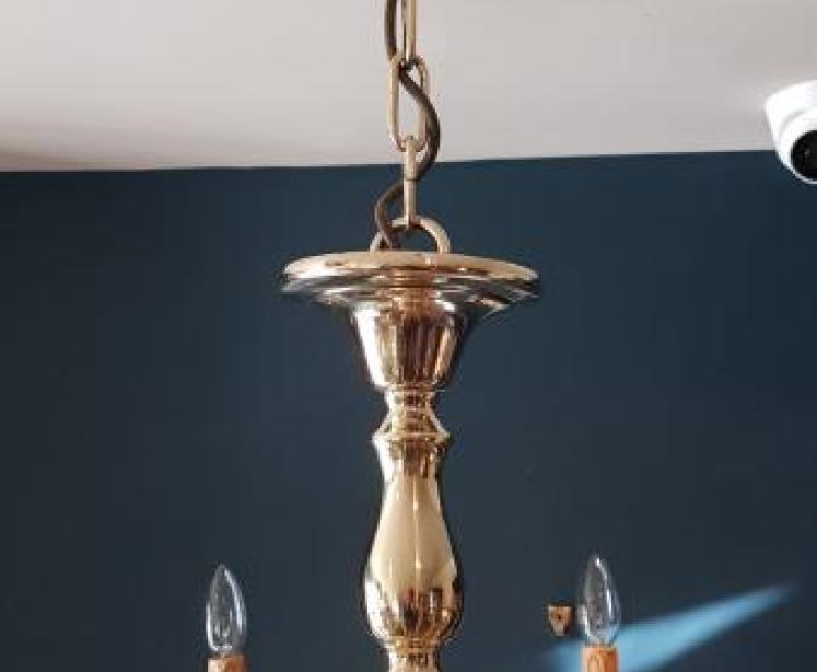 Large Edwardian 8 Arm Chandelier - Image 3