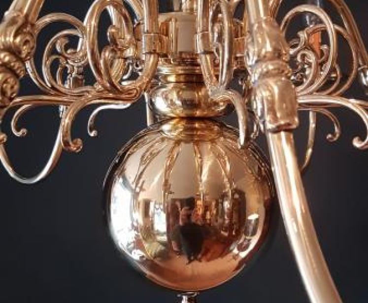 Large Edwardian 8 Arm Chandelier - Image 5