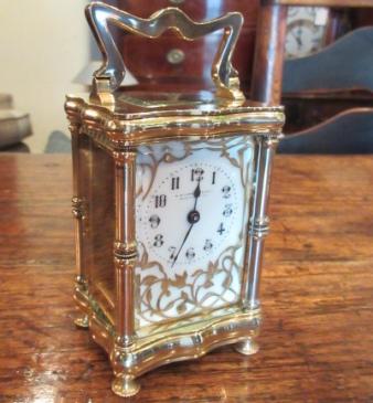 Superb Art Nouveau Period French Carriage Clock
