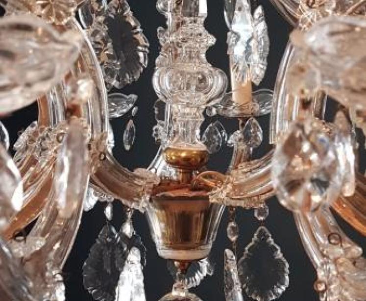Superb Edwardian Cut Crystal Chandelier  - Image 2