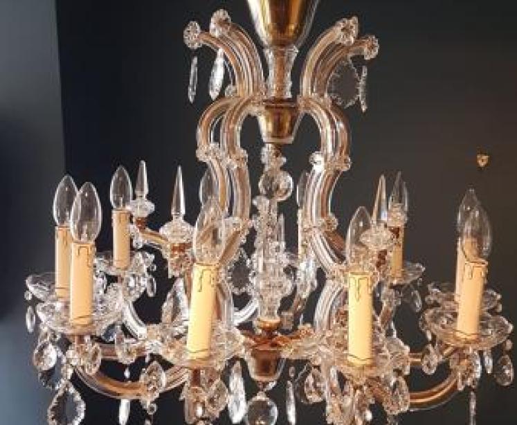 Superb Edwardian Cut Crystal Chandelier  - Image 5