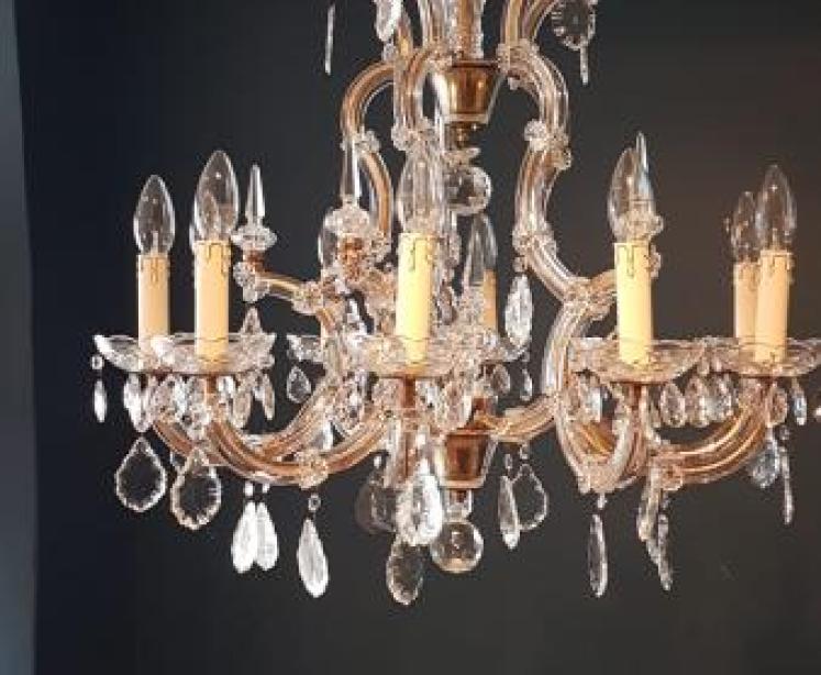 Superb Edwardian Cut Crystal Chandelier  - Image 6
