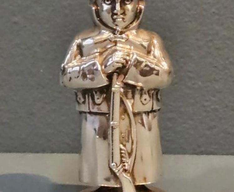 Rare Edwardian Silver Soldier Pepper Pot  - Image 1