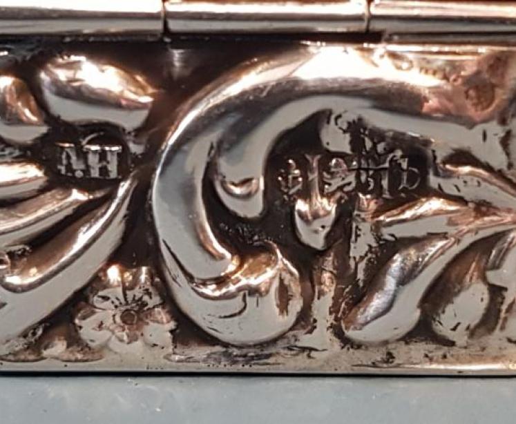 Unusual Victorian Silver Single Ring Box - Image 2