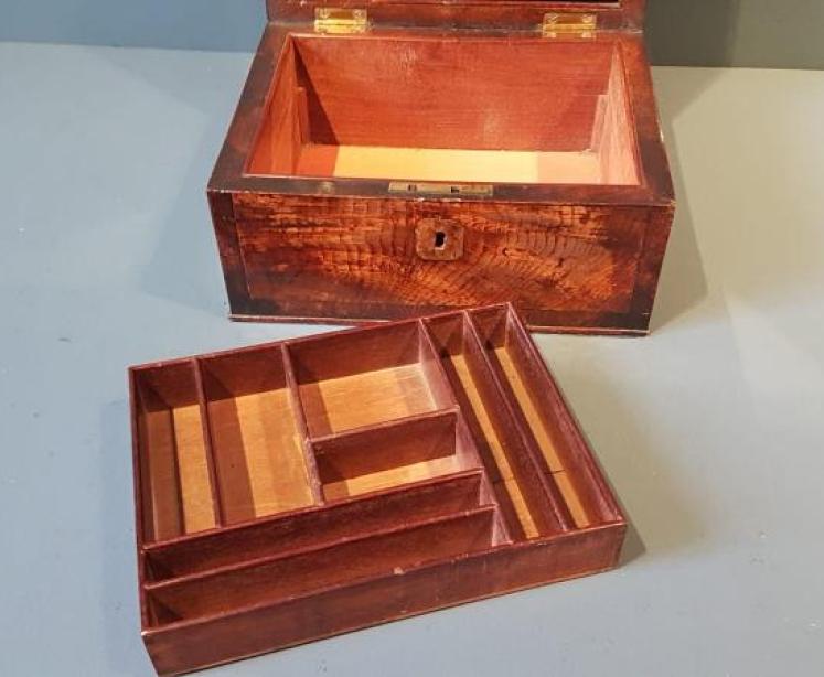 Georgian Ash and Pollard Oak Travelling Box - Image 4