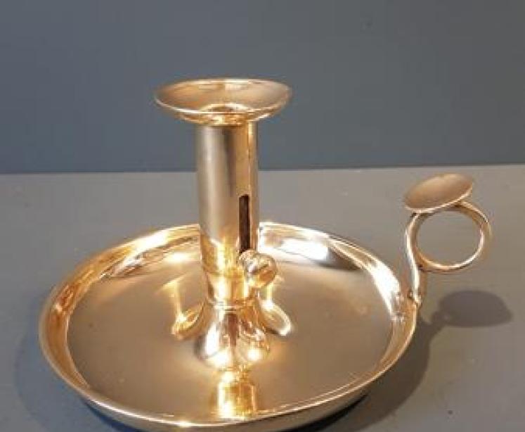 George III Brass Chamber Stick  - Image 1