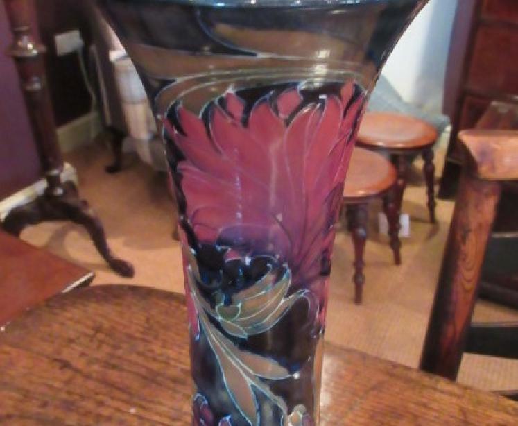 Art Nouveau Period Moorcroft Spanish Tall Vase - Image 2