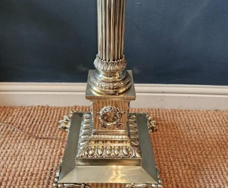 Outstanding Quality Victorian Brass Lamp Standard - Image 2