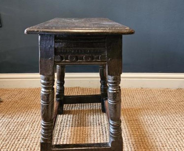 Period Oak Joint Stool - Image 2