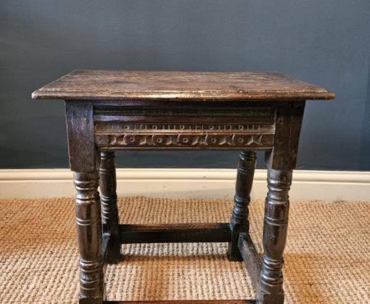 Period Oak Joint Stool - Image 6