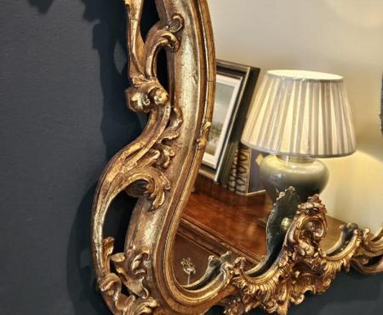 Edwardian Timber Gilt Mirror - Image 5