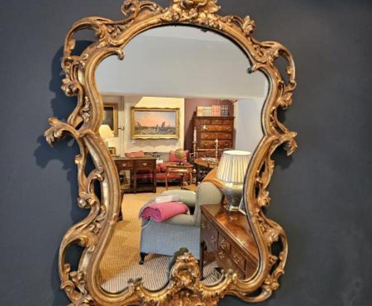 Edwardian Timber Gilt Mirror - Image 6