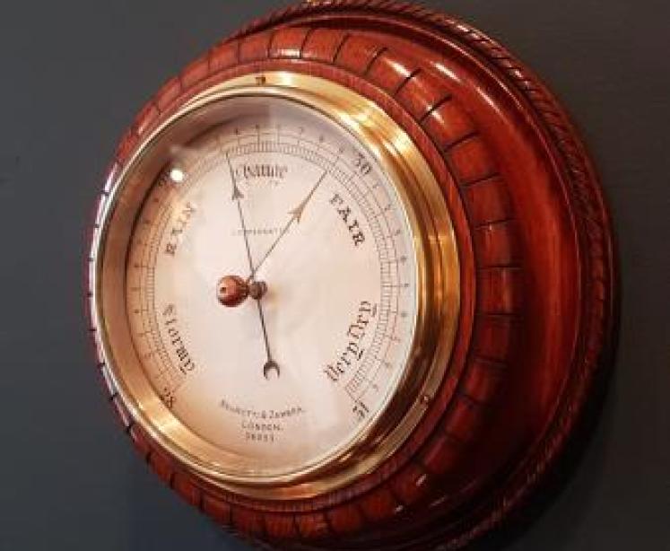 Negretti and Zambra Oak Cased Barometer - Image 5
