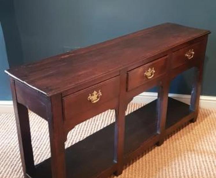 George II Oak Open Pot Board Dresser - Image 7