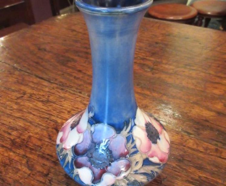 Moorcroft Salt Glazed Anemone Pattern Vase - Image 1