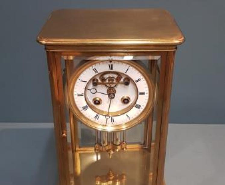 Victorian Four Glass Clock - Image 3