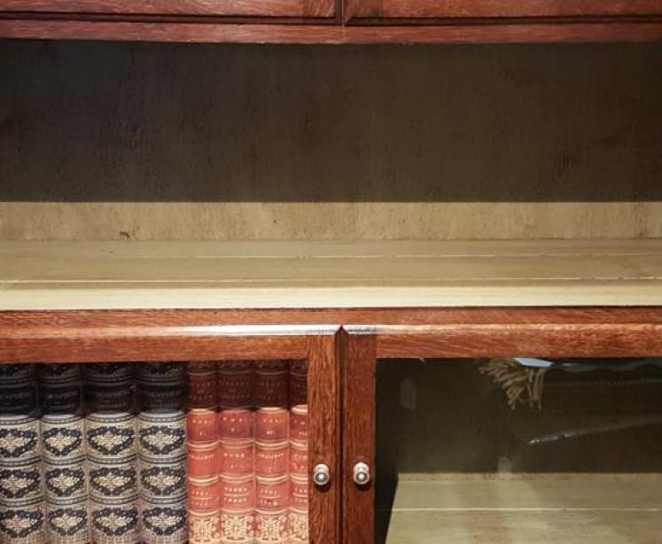 Immaculate Edwardian Oak Barristers Bookcase - Image 6