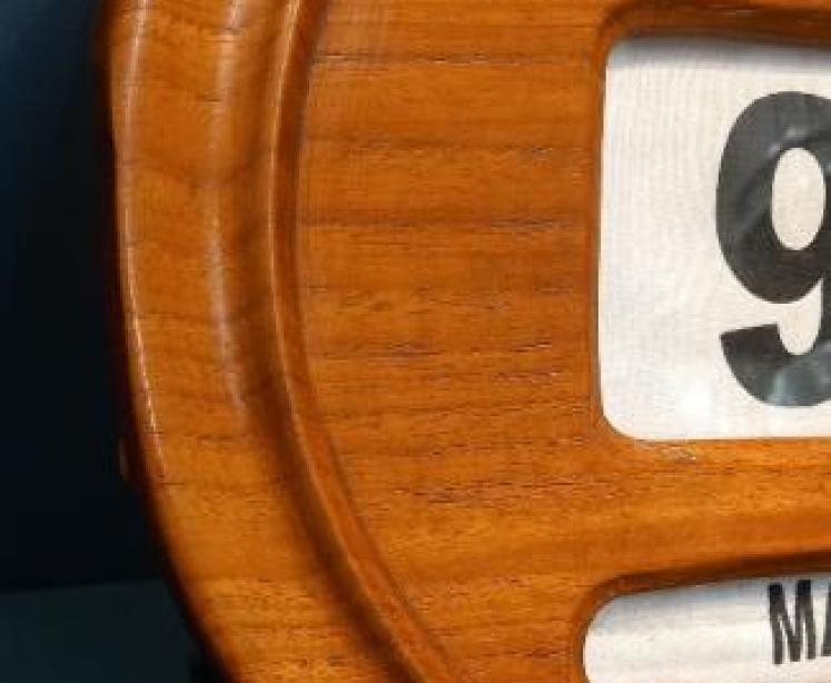 Large Victorian Walnut Perpetual Wall Calendar - Image 2