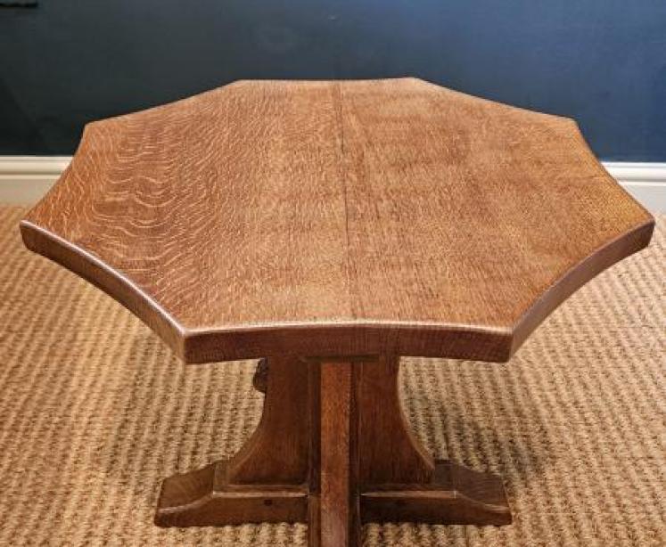 1950's Thompson of Kilburn Mouseman Occasional Table - Image 7