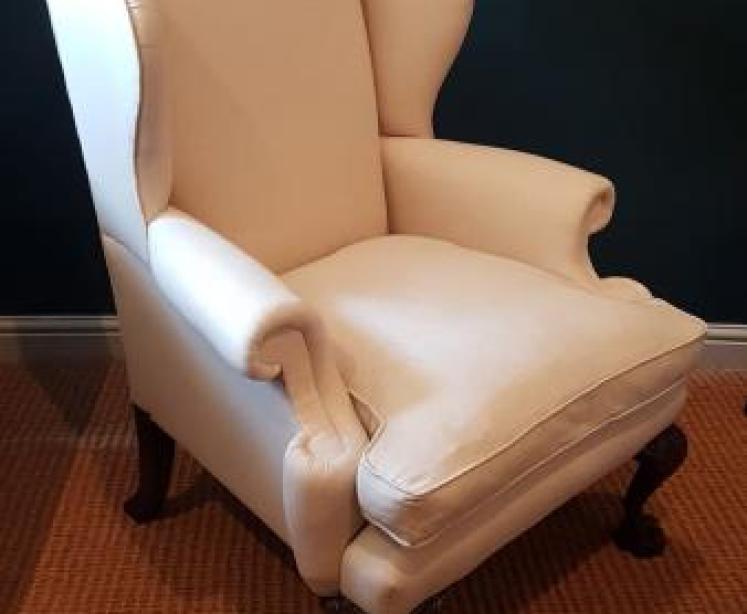 Pair of Victorian Wing Back Arm Chairs - Image 3