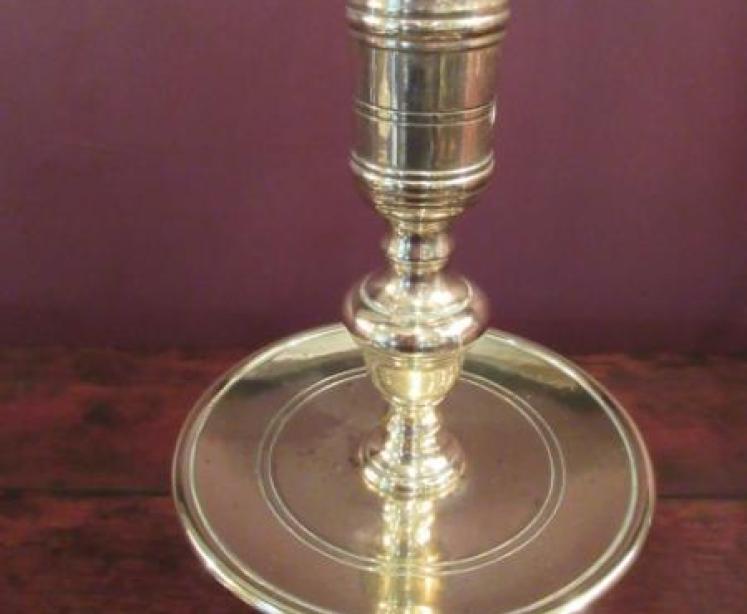 Pair of George III Period Drip Tray Candlesticks - Image 4