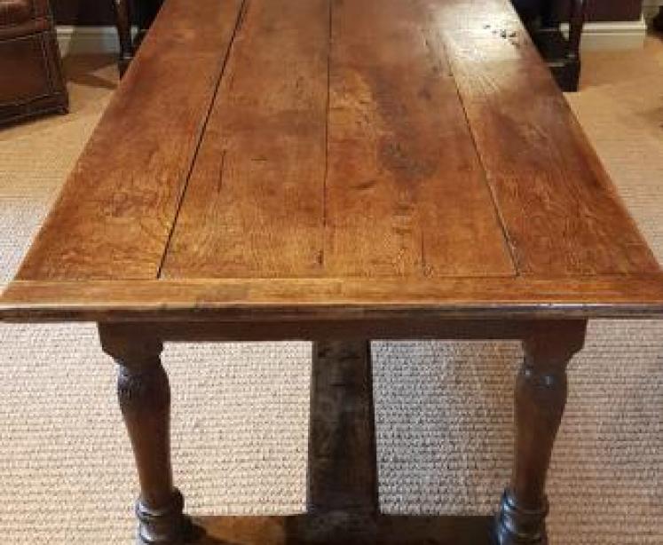 George III Oak Farmhouse Refectory Table - Image 1