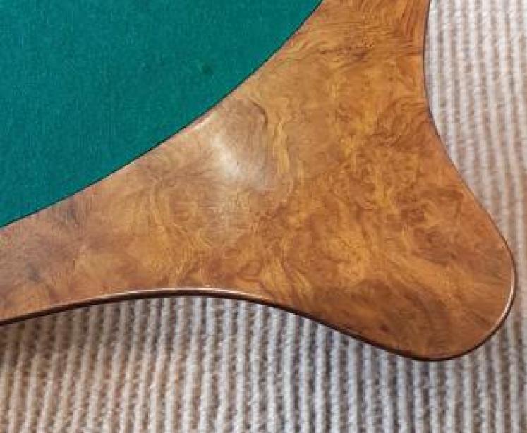 Superior Quality Victorian Burr Walnut Fold Over Gaming Table - Image 5