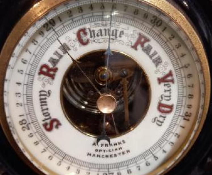 Victorian Ebony Cased Aneroid Barometer - Image 2