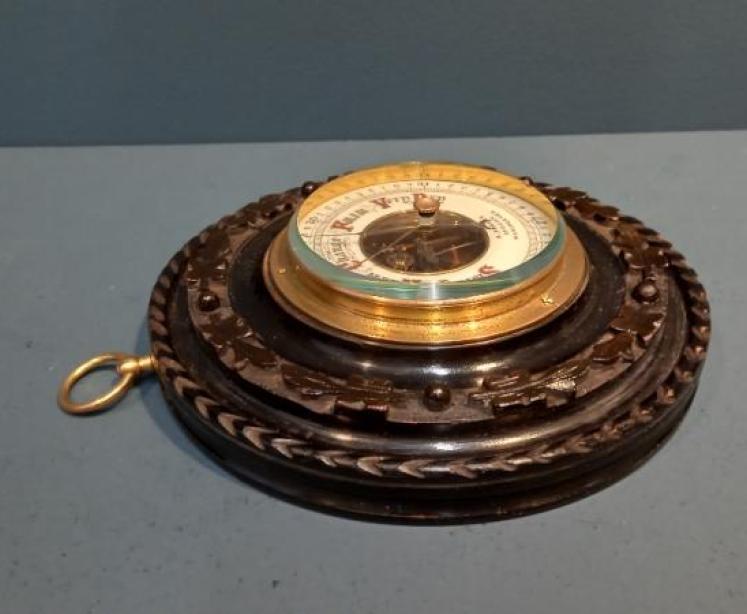 Victorian Ebony Cased Aneroid Barometer - Image 4