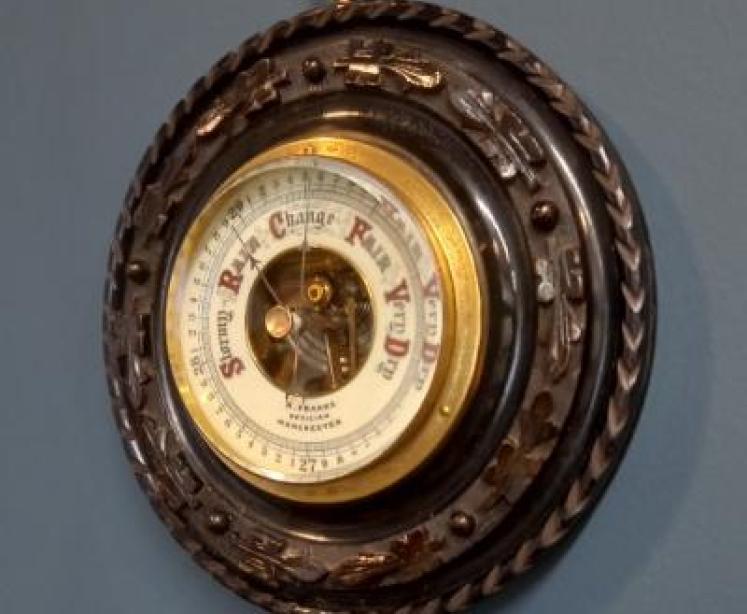 Victorian Ebony Cased Aneroid Barometer - Image 5