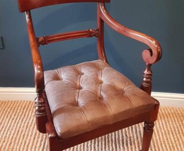 William IV Mahogany Desk Chair - Image 1