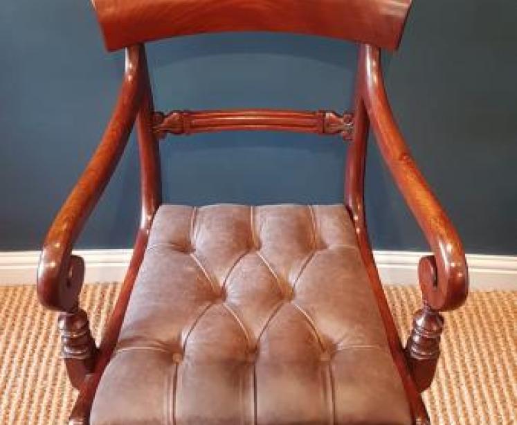 William IV Mahogany Desk Chair - Image 2