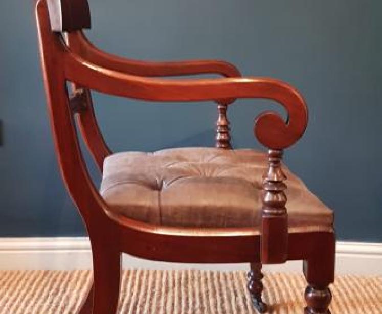 William IV Mahogany Desk Chair - Image 4