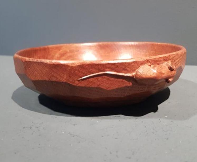 Superb 1950's 6" Mouseman Nut Bowl - Image 2