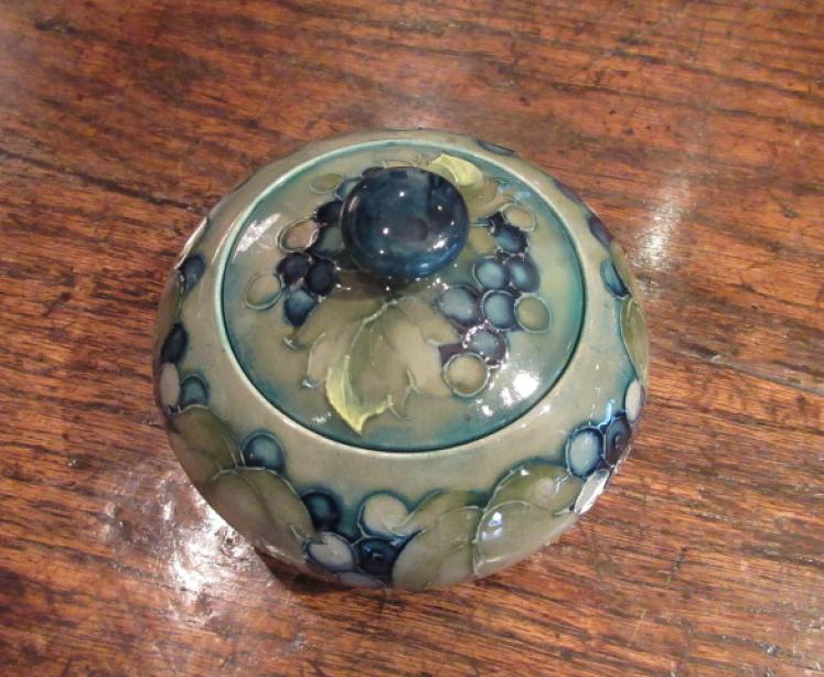 Moorcroft Leaf & Berries on Celandon Lidded Table Jar - Image 2