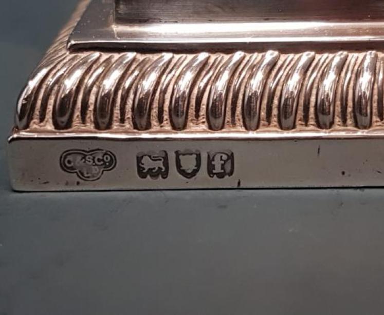 Pair of Victorian Silver Corinthian Column Candlesticks - Image 6