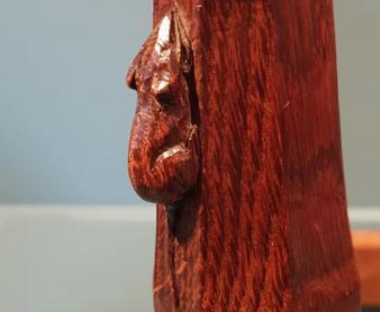 1940's Mouseman Leather Top Stool - Image 5