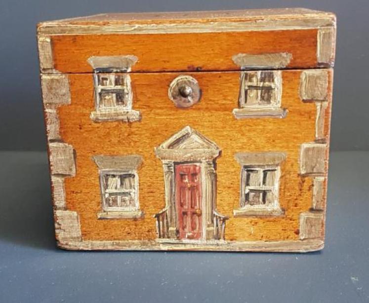 Early Victorian Boxwood Country House Tea Caddy - Image 5
