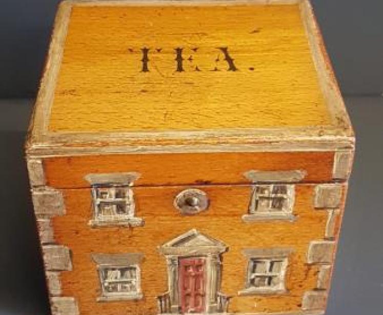 Early Victorian Boxwood Country House Tea Caddy - Image 6