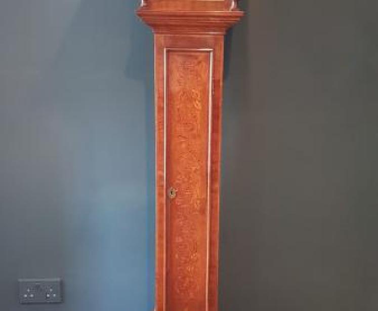 Superb Victorian Inlaid Walnut Weight Driven Grandmother Clock - Image 2