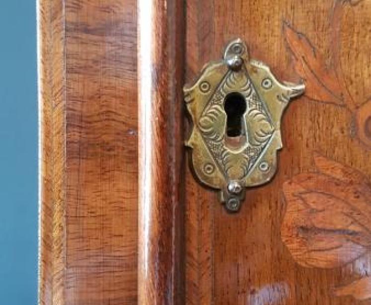 Superb Victorian Inlaid Walnut Weight Driven Grandmother Clock - Image 4