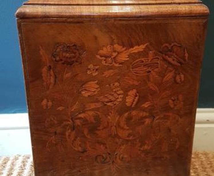 Superb Victorian Inlaid Walnut Weight Driven Grandmother Clock - Image 5