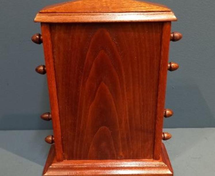 Edwardian Figured Oak Perpetual Desk Calendar - Image 5