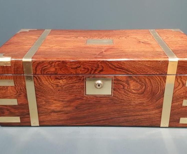 Large Victorian Rosewood Writing Slope - Image 2