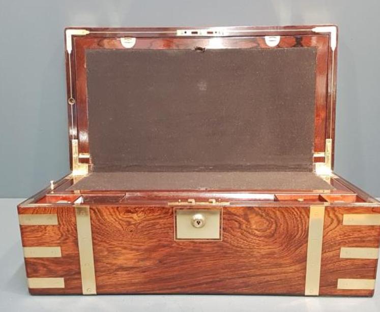 Large Victorian Rosewood Writing Slope - Image 4