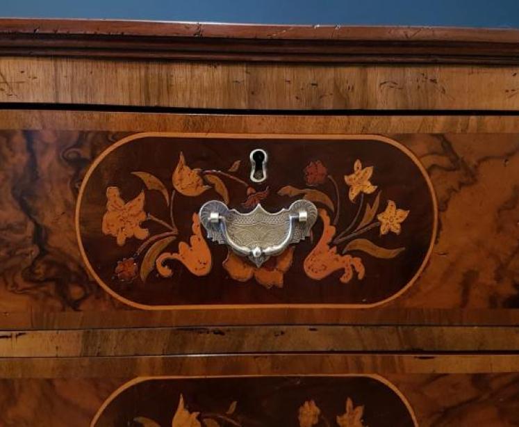 Victorian Walnut Marquetry Chest - Image 6